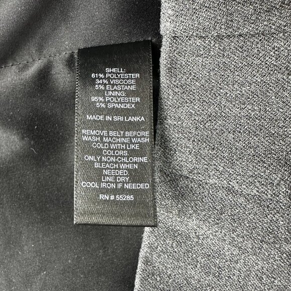 Express Skirt Womens 4 Pencil Gray Stretch Lined Side Zip Back Vent Business - Picture 5 of 8